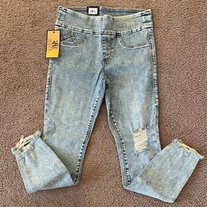 Rock & Republic Light Blue Distressed Jeggings Womens 8